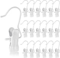 Hotop 20 Pieces Boot Hanger Clips for Closet, Laundry Hanging Hooks Heavy Duty Clips Boot Holder Portable Single Hooks Space Saving for Pants Jeans Clothes Hats Tall Towels (White)