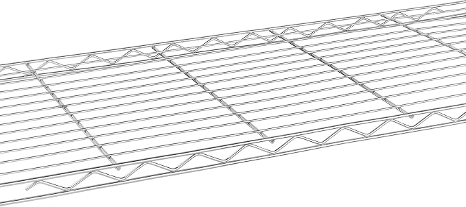 Xcity Storage Shelves, 1 Tier Heavy Duty Metal Shelving Unit, 350 LBS Adjustable Steel Wire Shelf for Commercial, Pantry, Kitchen, Garage, 14" D x 30" W x 15" H, Chrome