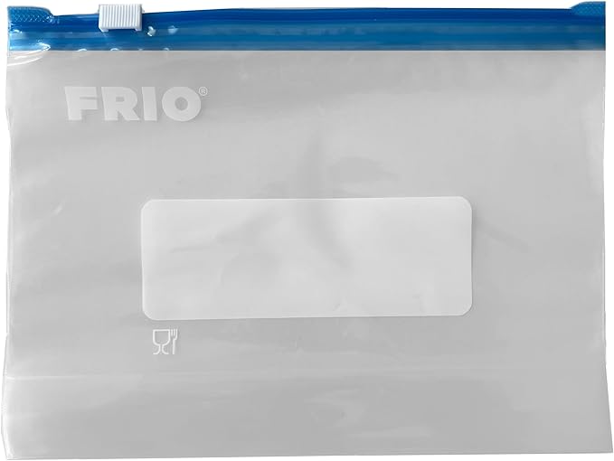 FRIO 80 x Food Storage Bags with Sliding Slider, Folding Bottom, 21 x 15 cm, for Storing, Freezer, Freshness, Reusable, Durable