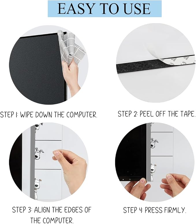 Fox Terrier Monitor Side Note Board, Computer Monitor Memo Board, Sticky Note Holder, Acrylic Desk Organizer with 100Pcs Notes for Office Worker Men Women, Home Desktop and Office Desk