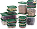 17 piece set of food grade storage and preservation box with transparent lid, kitchen refrigerator