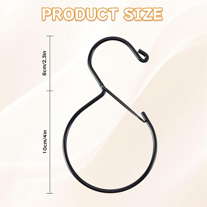 Belt Ring Hanger, 4 Pack Space-Saving Belt Organizer for Closet, Rust-Resistant Hanger forBelts, Scarves, Ties and Accessories, Multi-Purpose Closet Storage, Black (4PCS)
