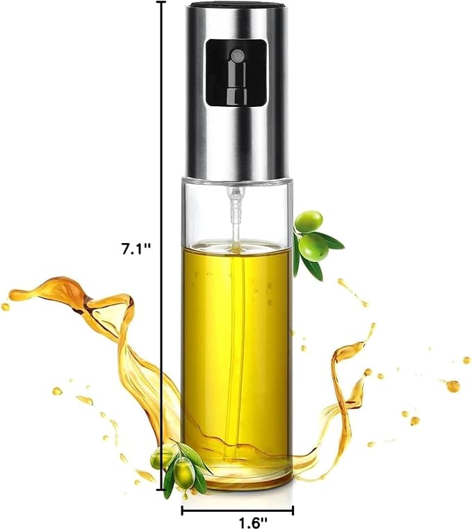 Oil Sprayer for Cooking, 100ml Olive Oil Sprayer Mister, Oil Spray Bottle for Kitchen, Portable Kitchen Gadget for Air Fryer, Baking, Salad, Grilling, Roasting,Olive Oil Dispenser