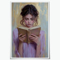Girl Reading Book Lover Art Aesthetic Poster Canvas Wall Art Decoration Living Room Home Decor Bedroom Decoration Poster Unframed12x18inch