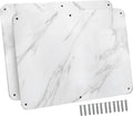 17.5inchX11.5inch Large Stainless Steel Plate for Magnets, 3M Adhesive Back, Mounting Screws, Ideal for Magnetic Shelf, Colorful Magnets as a Gift. Mount Anywhere! (Carrara Marble, 2 Pack)