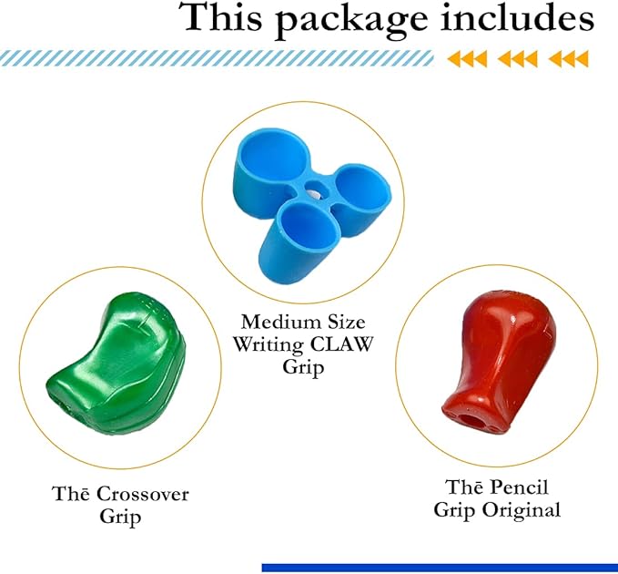 The Pencil Grip BGP-006 Bestsellers 6 Pack for Righties and Lefties With 2 Original, 2 Crossover and 2 Claw Grips, Assorted