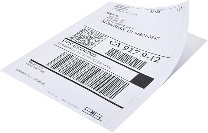 MFLABEL Full Sheet Sticker Labels, Address Labels, White Matte Label Paper, 8-1/2" x 11" Shipping Labels for Laser & Inkjet Printer (500 Labels, 500Sheets)