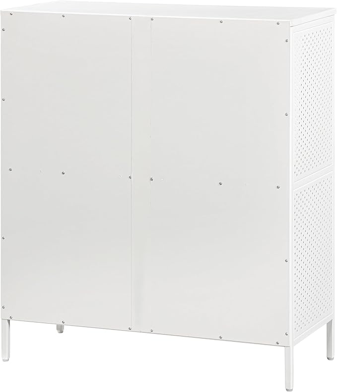 OSP Home Furnishings Ace Contemporary Modern Storage Bookcase with Shelves, 2 Shelves, White Finish