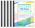 TOTiyea 100 Pack Letter Size Clear Report Covers with Sliding Bars, 9mm (70 Sheet Capacity) Sliding Bar File Folders, Black