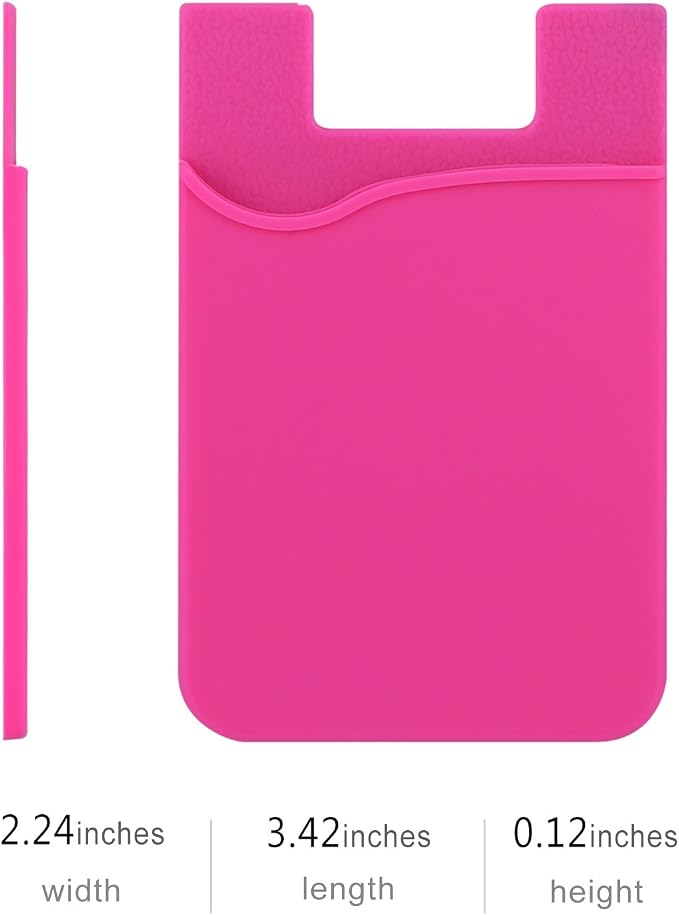 Cellphone Card Holder, 3 Pack Silicone Phone Wallet Stick On, Card Holder for Back of Phone Credit Card Holder for Phone Case Compatible for iPhone, Samsung, Android and All Smartphones