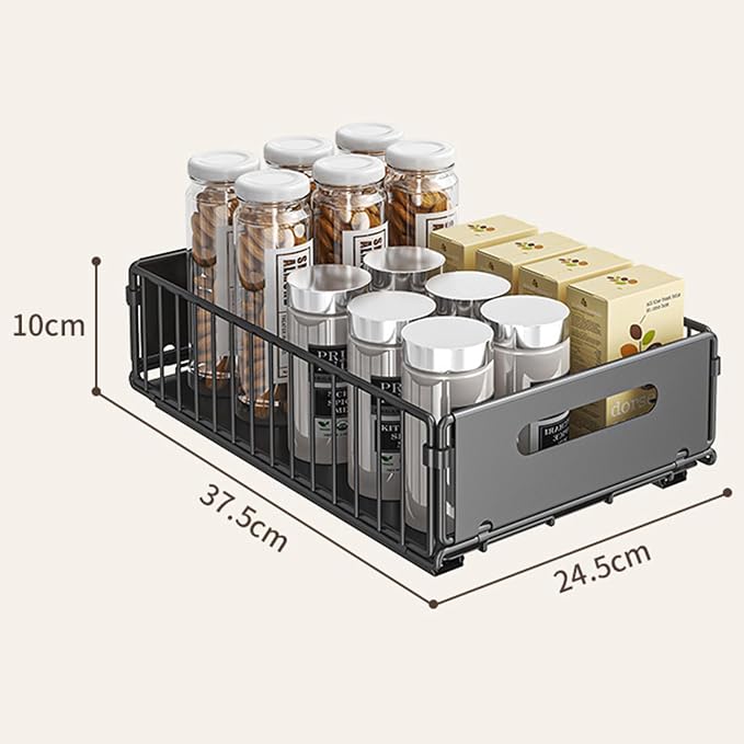 2pcs Pull Out Cabinet Organizer, Pantry Storage Organizer Sliding Cabinet Drawer 2pcs Pull-out Cabinet Organizer Storage Basket Large Capacity 2pcs S