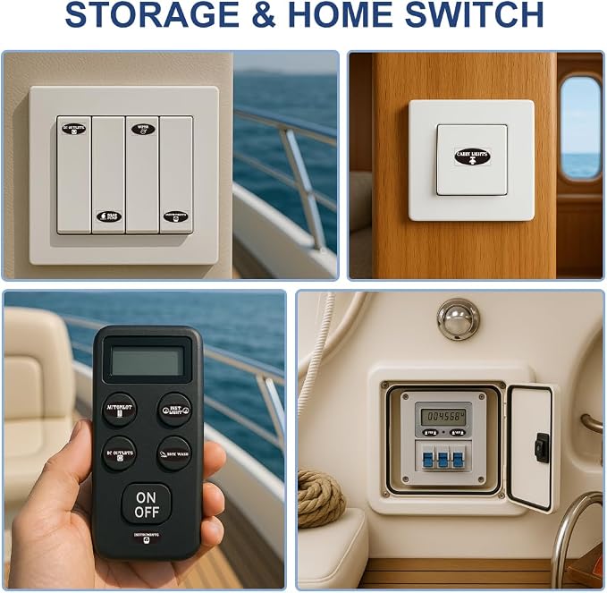 200 Pcs Boat Switch Panel Labels, Oval Marine Boat Dash Board Switch Instrument Panel Decal Sticker Universal Waterproof Switch Panel Labels Decal for Dashboard, Boats, RVs, Caravans