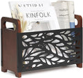 Magazine Holder,Wood Magazine Rack,Rustic Magazine File Holder,Magazine Storage Basket,Magazine Rack Floor,Farmhouse Magazine Organizer for Magazines,Books,Newspapers