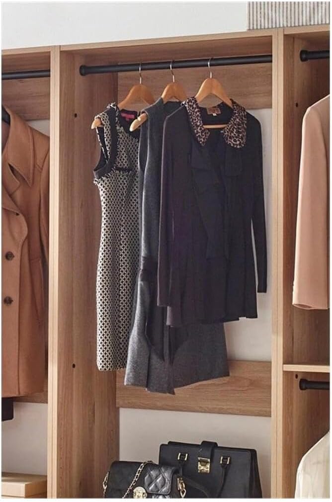 Maykoosh Closet System Organizer - Customizable Walk-in Wardrobe Storage Oak/Model ECBA 4 Closet