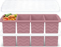 Doasuwish Silicone Freezer Tray for Soup with Lid – 1-Cup Soup Container Cube Style Ice Cube Trays for Freezer, Meal Prep & Food Storage, Freeze 250mL/125mL Portions – 2 Pack
