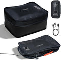 Travel Vacuum Packing Cubes with Built-in Pump, Space Saver (1-Pack) | 23L Small Organizer, Built-in 50kPa Pump, USB-C phone & power bank, 180° Opening, Airtight Zipper, Tearproof Fabric