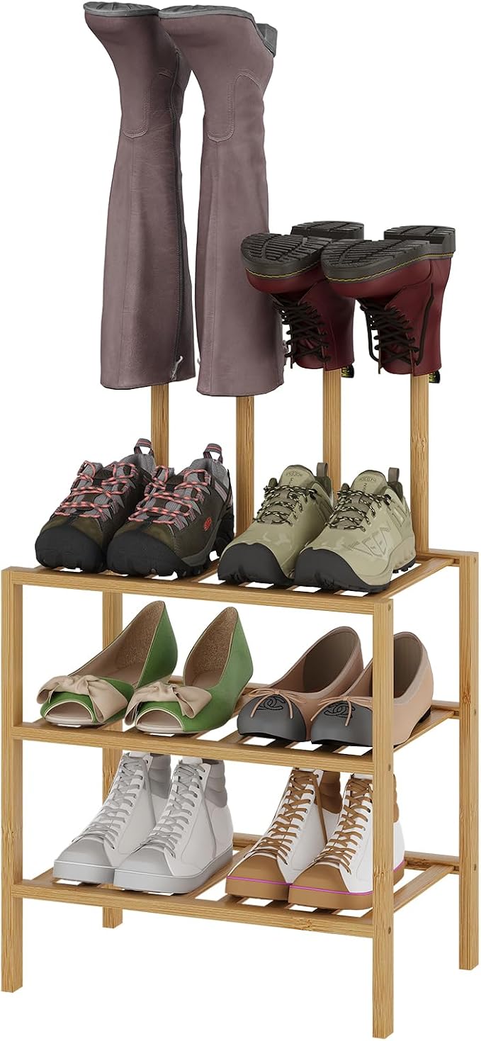 Detachable Boot Rack For Tall Boots Organizer,Outdoor Shoe Rack Storage | 3-Tier Multiuse Shoe Rack For Tall Boots,Closet Organizers And Entryway Storage,Suitable For All Seasons