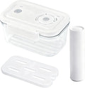 Manual Vacuum Sealer Containers, Airtight Food Storage Boxes with Hand Pump for Freshness, BPA-Free, Leakproof Seal for Lunch, Meat, Fruit, Leftovers, Fridge & Camping Use (2000ml)