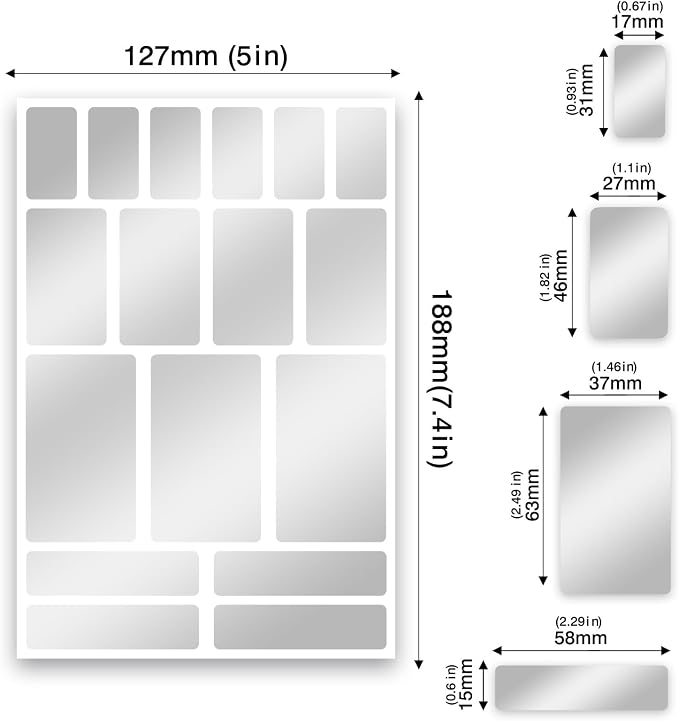 JIEHENG 170Pcs Brightsilver Removable Labels for Jars,for Storage Bins,for Food Containers with 2 Liquid Chalk Marker(Brightsilver)