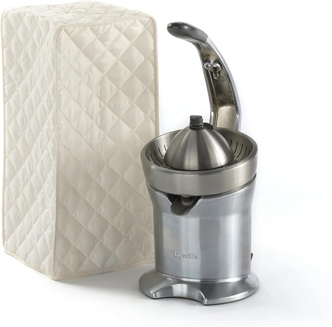 Covermates Keepsakes Square Appliance Cover – Quilted Kitchen Appliance Cover for Countertop Storage – Dust Protection – Stain Resistant – Washable – Slip-On Appliance Design, Cream