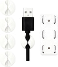Cord Cable Organizer Clips, 4 Pack Charging Wire Cable Holder With Power Strip Holder for Desk Nightstand Phone