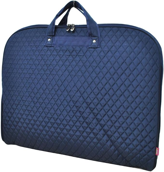 NGIL Glitter Travel Hanging Garment Bag (Quilted-Navy) | Garment Bag for Girls, Cheer Travel Bag, Dance Competition Bag, Cheer Dance Competition, Beauty Pageant