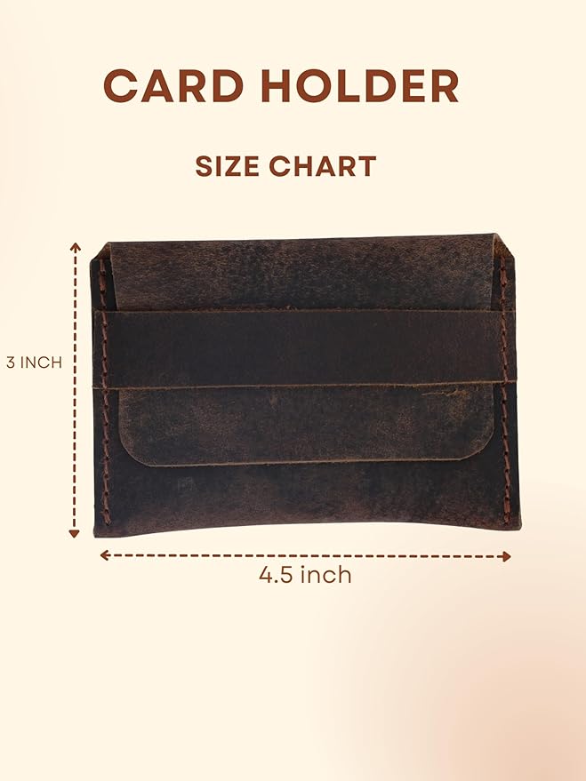 Distressed Leather Business Card Holder Slim Wallet Blue | Premium Leather Card Holder – Distressed leather design keeps business cards and credit cards organized in vintage style