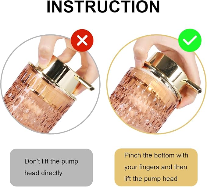 Foam Soap Dispenser, Brown Glass Foaming Soap Dispenser with Pump, 14 Oz Bathroom Refillable Liquid Lotion Pump Bottle Container for Kitchen Countertop Decor