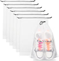 Teskyer 6 Pack Shoe Bags for Travel – Transparent, Waterproof, Portable Shoe Storage for Packing (15.7" x 11.8") – Travel Essentials for Men & Women
