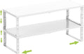 Jojocross Expandable Cabinet Shelf Organizer Storage Spice Rack Shelves for Kitchen Stackable Adjustable Pantry Cupboard Bathroom Countertop Desktop(2Packs/White/Large)