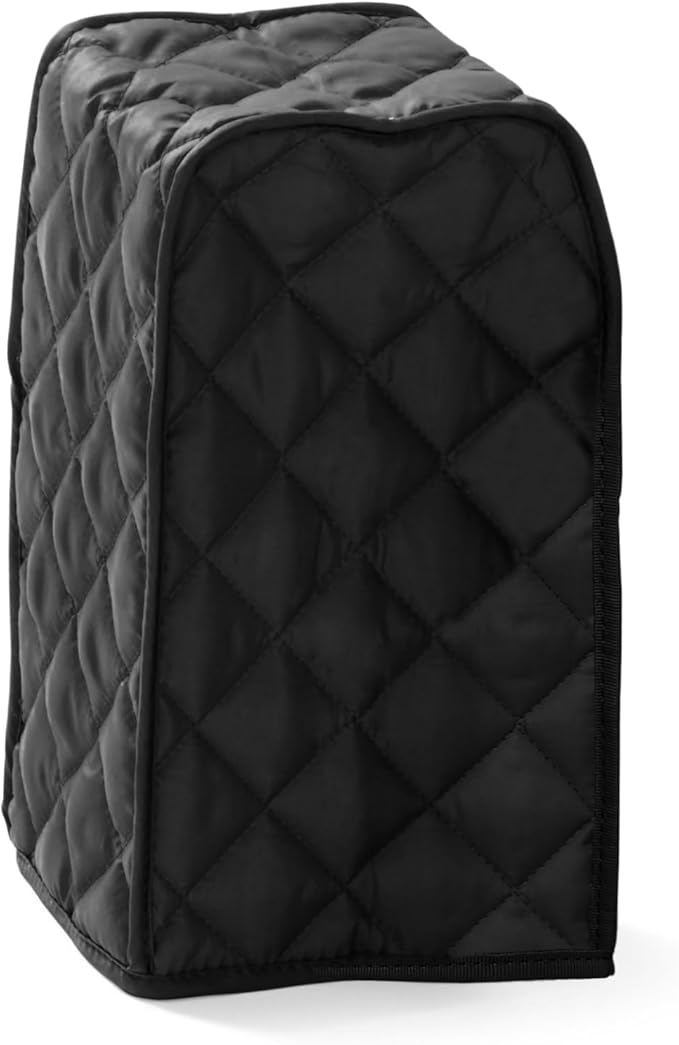 Covermates Keepsakes Square Appliance Cover – Quilted Kitchen Appliance Cover for Countertop Storage – Dust Protection – Stain Resistant – Washable – Slip-On Appliance Design, Black