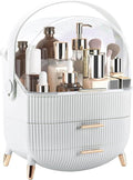 YGJT Makeup Organizer, Skincare Organizer for Vanity with Drawers, Makeup Storage Box, Large Capacity Cosmetic Display Cases Makeup Storage Box for Bedroom, Bathroom, Ideal Gifts for Women(White)
