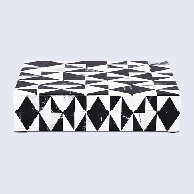 Handicrafts Home Decorative Keepsake Box 8x5 – Small Organizer Box with Lid, Boho Decorative Storage, Retro Memory Box, Unique Coffee Table Décor, Jewelry or Trinket Box, Modern Shelf Decorative Box