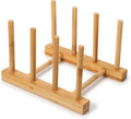 Cutting Board Holder, Bamboo Dish Rack, Vertical Drainer Kitchen Organizer for Cups Bowls Pots Lids Cutting Boards & Plates Space-Saving