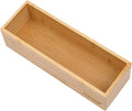PRATIQUE Bamboo Drawer Organizer - Kitchen Utensil Organizer Silverware Tray Cutlery Holder，Office Desk Supplies and Accessories (8.9x3x2.6 inch)