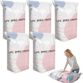 No-Pump Vacuum Storage Bags, Cube Compression Space Saver Bags, Upgrade Large Storage Compression Bags Press & Seal, For Clothes,Bedding Comforters, Blankets (5PCS, Large)