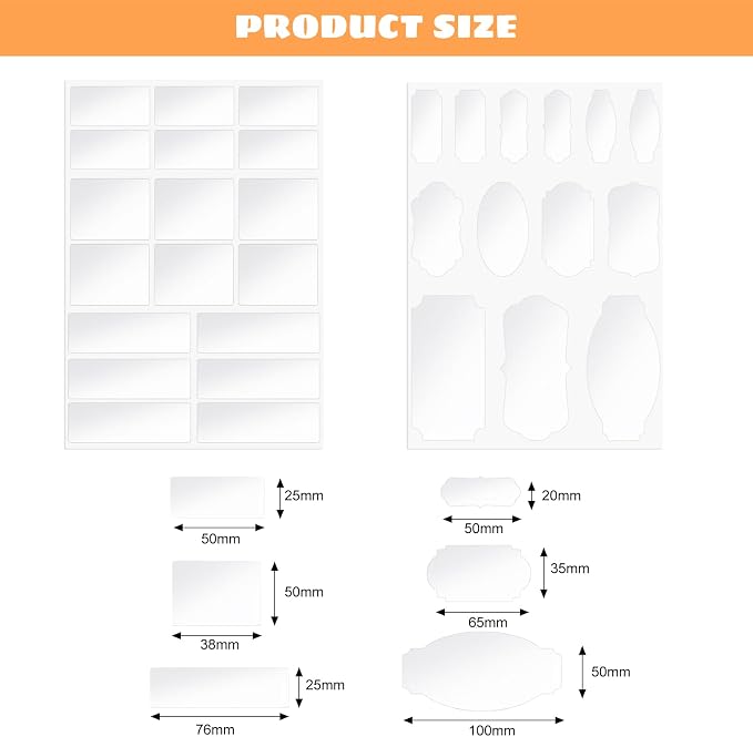 465Pcs Waterproof Chalkboard Labels for Jars & Containers, 2 Markers | Reusable Wipe-Clean Surface, Sticks To Glass/Plastic/Metal, For Pantry Bins, Jars, Bottles And Folders