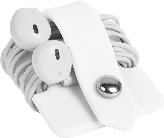 Cord Organizer Earbuds Holder Earphone Wrap Earphones Organizer Headset Headphone Earphone Wrap Winder Cord Manager Cable Winder White