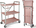 Olympia Tools 89-354 Pack N Roll Collapsible Service Cart, XL, 300LB Capacity, Rose