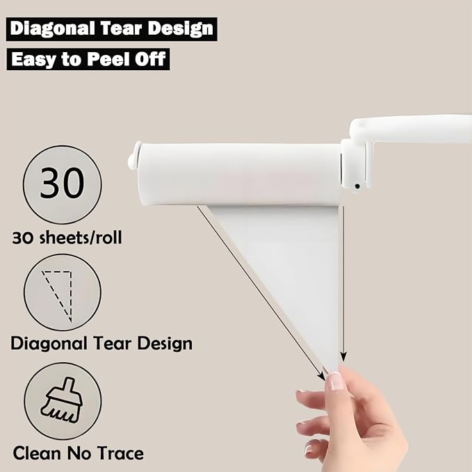 Mini Lint Roller Travel Size, Reusable Portable Lint Roller for Clothes, Travel Essentials with 150 Sheets Refillable, Sticky Small Pet Hair Remover for Purse Bag Car (Rose)