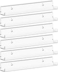 Lifewit Narrow Floating Shelves for Vinyl Record 6 Pack, 12" Clear Wall Shelves for Nail Polish/Book/Picture/Makeup, Acrylic Wall Display Shelf Organizer for Bedroom, Living Room, Bathroom Decor