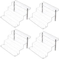 12 X 9 in Acrylic Display Risers Shelf for Pops Figures, Clear 4-Step Display Stand for Display Or Collection (large-4 pack)