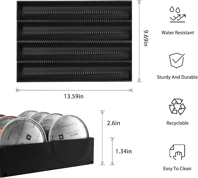 Coffee Pod Storage Holder Drawer Insert for Counter Compatible with Nespresso Vertuoline Capsules, Nespresso Pod Holder for Nespresso Vertuo for Home, Office, Coffee Station (2 Packs)