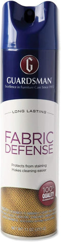 Guardsman Fabric Defense & Upholstery Water Repellent Spray, Protector & Stain Prevention for Microfiber, Rugs, Carpeting, Fabric Furniture, Apparel, and Shoes, Unscented, 11 oz