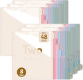 Forvencer 48 Count Dividers with 2 Pockets, 8 Tabs Binder Dividers for 3 Ring Binder, Binder Dividers with Tabs for School Office Organization, Multicolor, Letter Size, 6 Sets