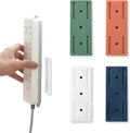 4 Pcs Power Strip Wall Mount, Self-Adhesive Punch-Free Socket Holder, Desktop Plug-in Socket Fixer for Kitchen Home Office Table Wall Cable Management Surge Protector (4 Colors)
