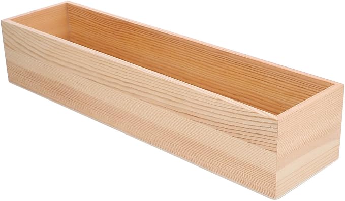 Wooden Storage Box Without Lid Decorative Centerpiece Organizer for Home Table Sleek Minimalist Design for Sundries and Jewelry Fine Wood Construction