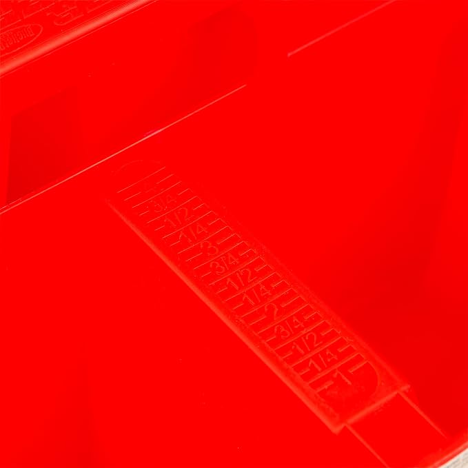 Bucket Boss - Super Stacker Small Parts Organizer, Bucket Organization (15054), Red