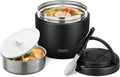 Itslife 32oz Insulated Soup Thermo, Vacuum Stainless Steel Food Jar for Hot & Cold Food, Leakproof Wide Mouth Lunch Container with Spoon, Black