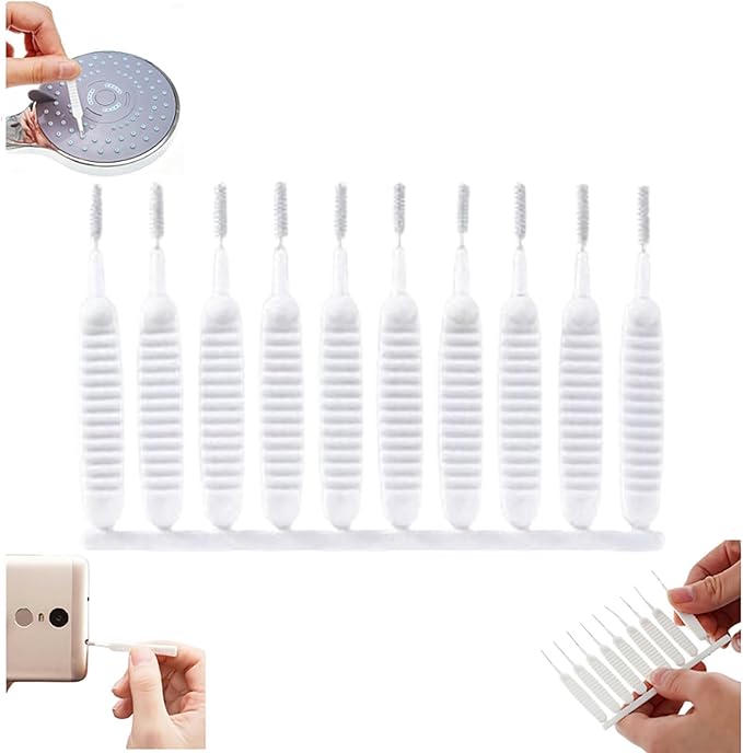 Shower Head Cleaning Brush, 2026 Upgrade Shower Head Cleaning Brush for Small Hole Gap Hole Anti-Clogging Cleaning Brush Multifunctional Shower Head Cleaner Tool for Household (10PC)